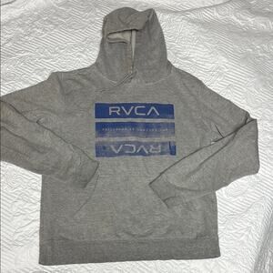 RVCA Men’s Gray Sweatshirt Hoodie Casual Style Size Large